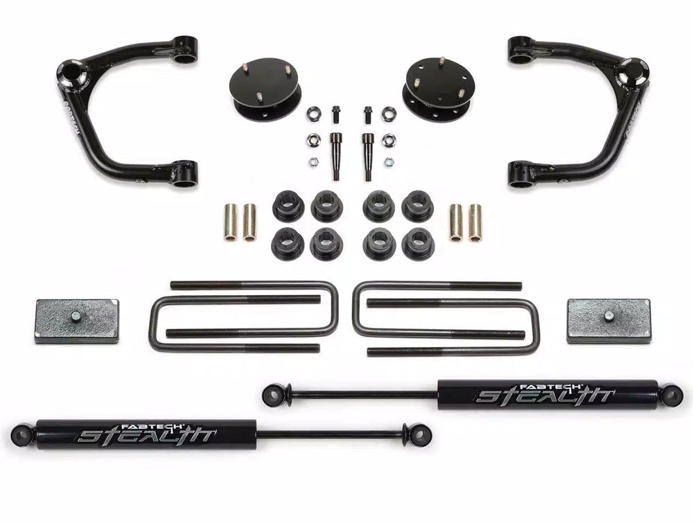 Fabtech 2025 GM 1500 2WD/4WD 3in Uniball UCA System w/ Stealth Shocks