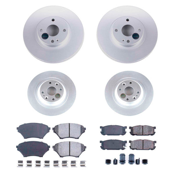 Power Stop 01-05 Mazda Miata Front & Rear Z17 Evolution Geomet Coated Brake Kit