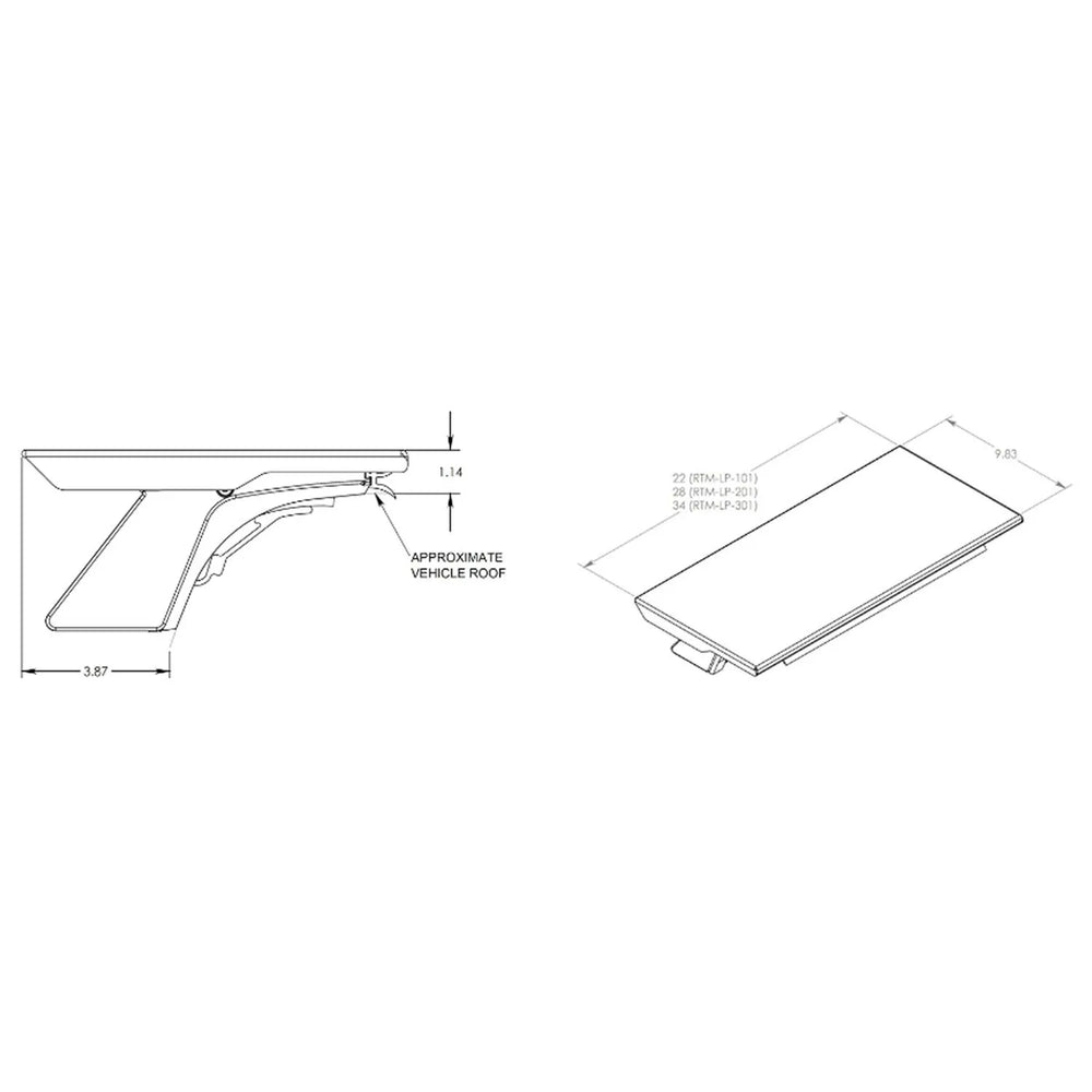 34" LOW PROFILE DRILL FREE MOUNTING