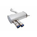 Megan Axle Back Exhaust 2007-11 BMW E90 4 Dr E92 2 Dr (328i only) Single w Blue Roll Tips