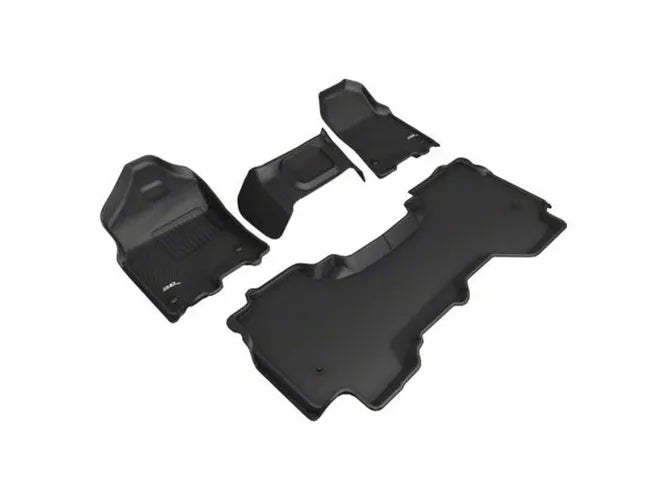 3D MAXpider 2019-2020 Dodge Ram 1500 Quad Cab Kagu 1st & 2nd Row Floormats - Black