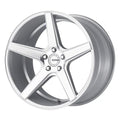KM685 DISTRICT BRIGHT SILVER WITH MACHINED FACE 22 X 9 5X4.5 5.79 b/s 20 o/s