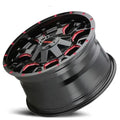 MAYHEM WARRIOR 8015 BLACK W PRISM RED 20X9 5-127 5-139.7 0MM 87MM