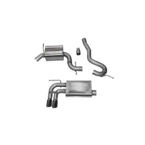 2.5 Inch Cat-Back Touring Single Rear Exhaust 3.0 Inch Black Tips 06-14 Audi A3 8P 2.0T Stainless St