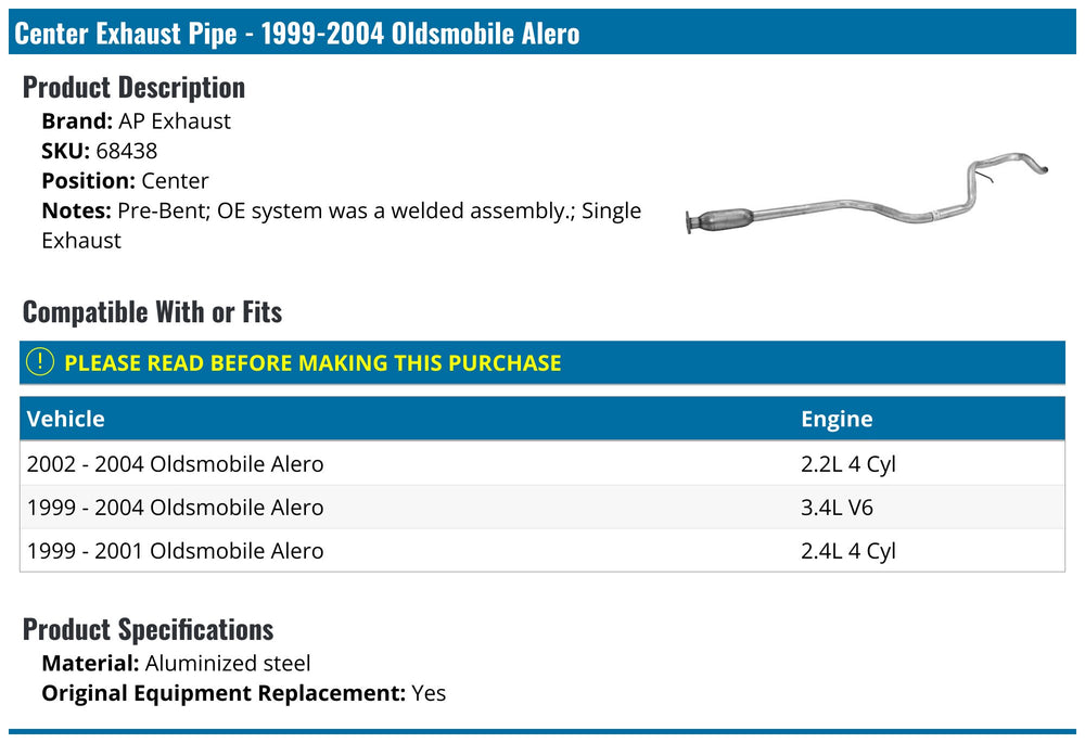 BMW 525I/530I OBDII MANIFOLD CONVERTER DIRECT FIT