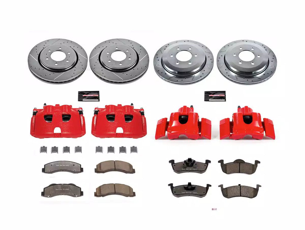 Power Stop 10-17 Ford Expedition Front & Rear Z23 Evolution Sport Brake Kit w/Calipers