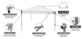 EZ UP AMBASSADOR SHELTER 10FT BY 10FT WHITE SLATE