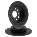 R1 Concepts Brake Rotor- Slotted - Black Fits Mercedes-Benz B200