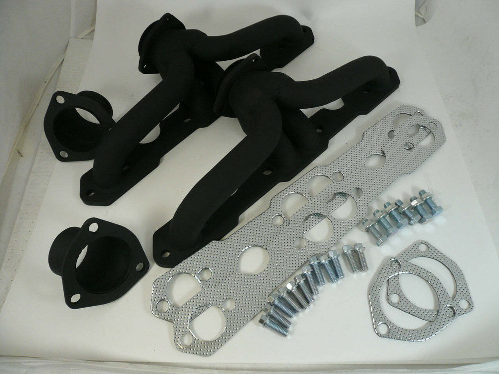 55-57 CHEVY SHORT HEADERS SET-BLACK