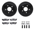 R1 E- Line Series Brake Rotor - D/S - Black w/ Ceramic Pads Hdw Fits Dodge Ram