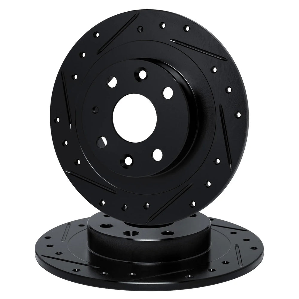 R1 Concepts Brake Rotor- D/S - Black Fits Chevrolet Spectrum