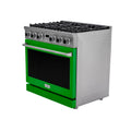 36" GAS PRO-STYLE RANGE + GREEN DOO