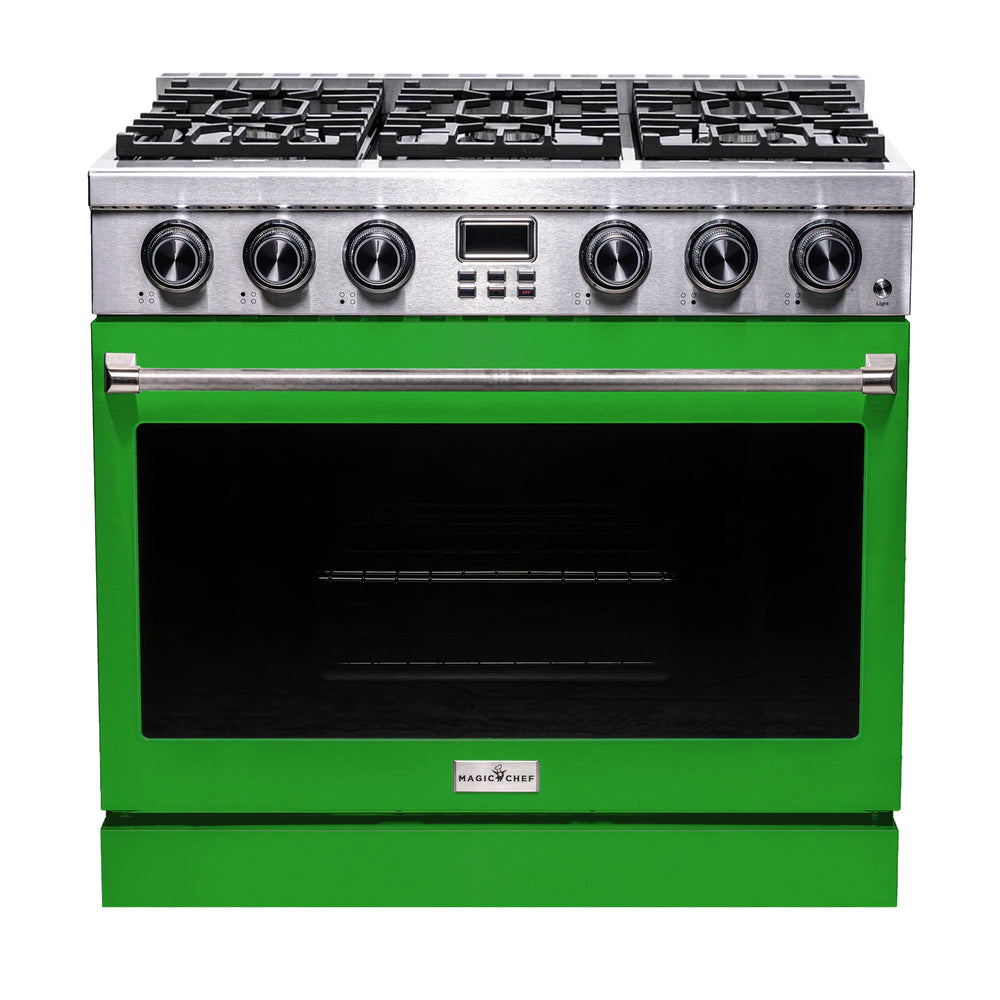 36" GAS PRO-STYLE RANGE + GREEN DOO