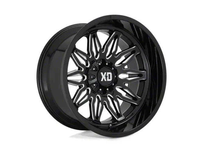 GUNNER 22x10 5x127.00/5x139.70 GLOSS BLACK MILLED (18 mm)