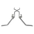 ~(69 lbs. 62X17X13)~ Crossmember Back w/H-Pipe Exhaust System 65-70 B-Body Split Side Dual Exit 2.5 in Intermediate And Tail Pipe Violator Mufflers/Hardware Incl Tip Not Incl Pypes Exhaust