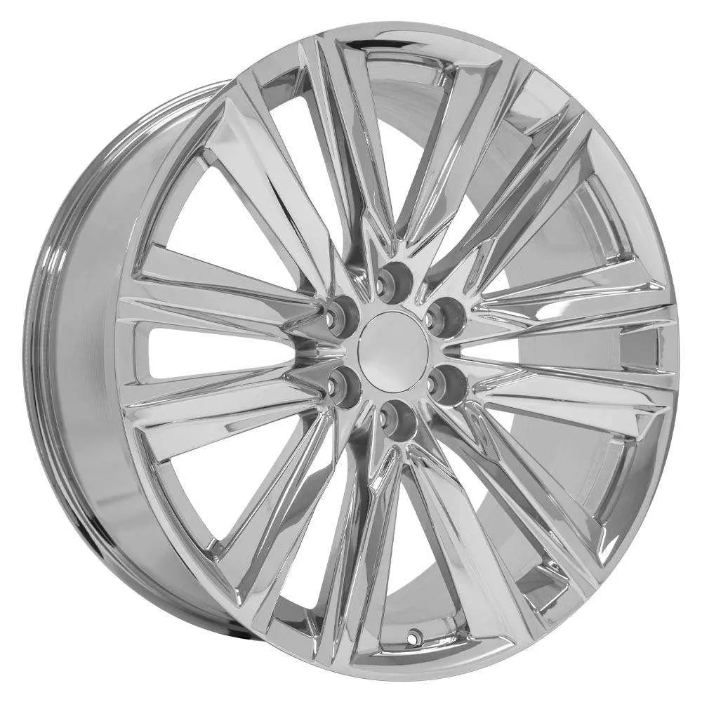 24 IN REPLICA WHEEL FITS CADILLAC ESCALADE CA91 CHROME 24X10