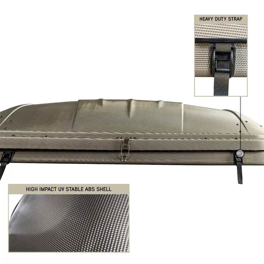 Overland Vehicle Systems HD Bundu 3 - Hard Shell Pop Up Roof Top Tent 3 Person Grey Body Black Rainfly