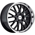 ~(34 lbs. 21X21X11)~ TSW TREMBLANT 19x9.5 5/120 ET45 CB76.1 GLOSS BLACK W/MIRROR CUT LIP
