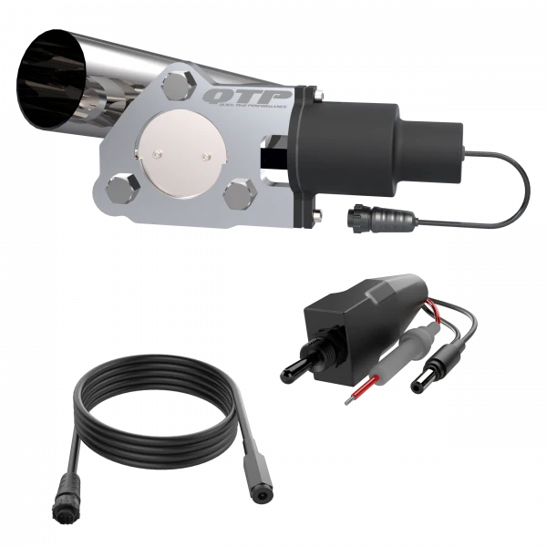 3.00 INCH QTP ELECTRIC EXHAUST CUTOUT COMBO KIT
