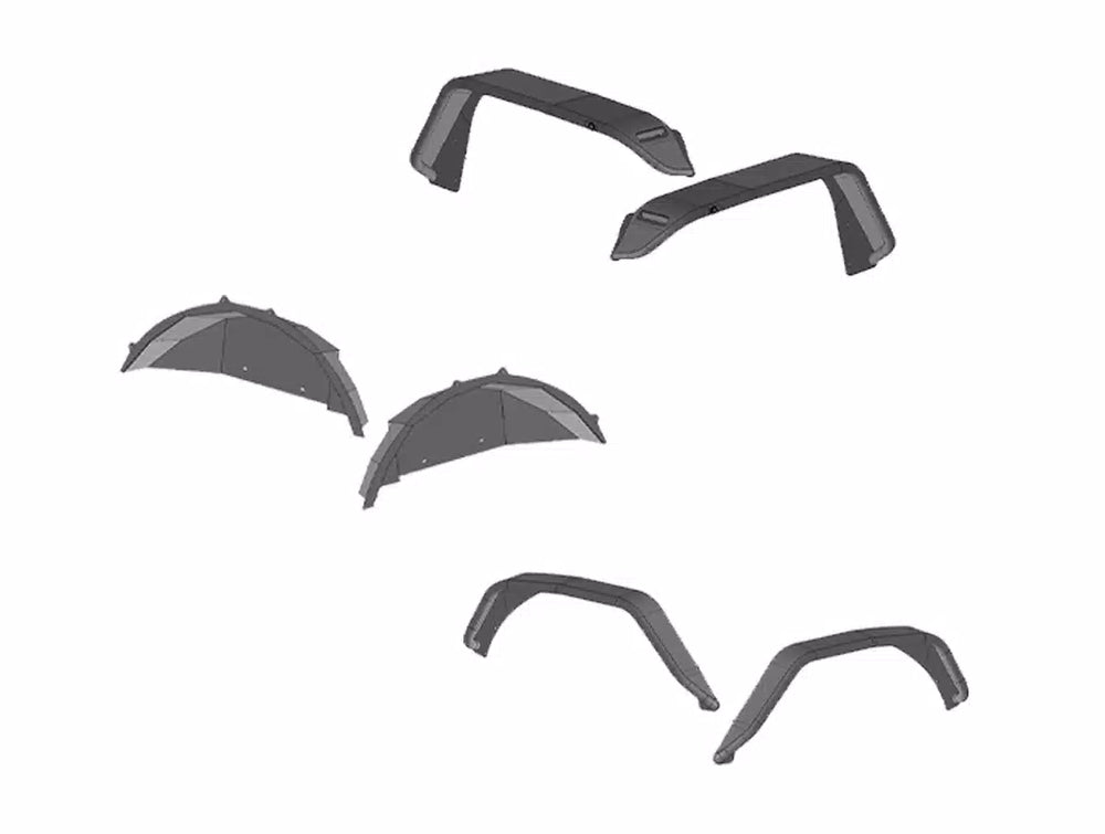 FULL SET TUBULAR FENDER FLARES & IN