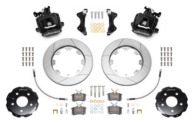 Wilwood 03-08 Audi A4 Caliper-Combination Parking Brake Rear 12.19 Rotor - Red