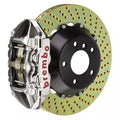 Brembo 15-19 Golf R Front GTR BBK 6 Piston Billet 380x34 2pc Rotor Slotted TY3L- Nickel