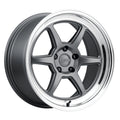 KANSEI ROKU MATTE GRAY W/MACHIINED LIP 18X10.5 5X114.3 +12mm