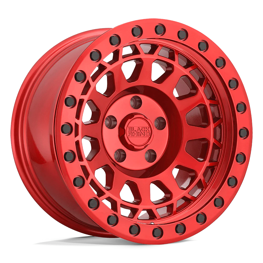 PRIMM 17X9 5X5.0 0MM CANDY RED W/ BLACK BOLTS