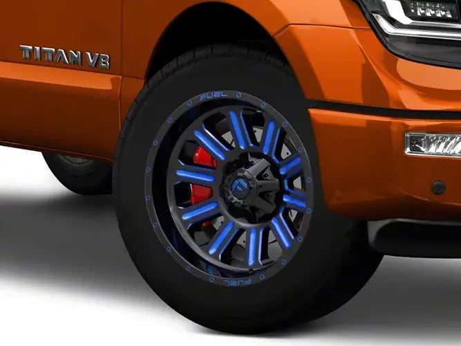 ~(46 lbs. 23X23X13)~ HARDLINE 20x10 6x135.00/6x139.70 GLOSS BLACK BLUE TINTED CLEAR (-18 mm)