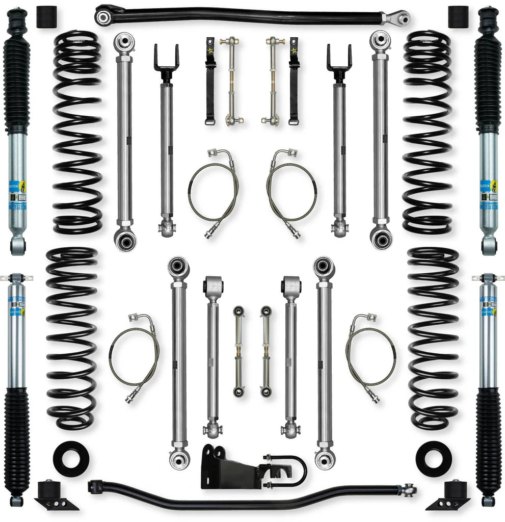 Rock Krawler 3.5 Inch X Factor Pro Elite Aluminum Coil Over System Lift Kit with Shocks JL35XFPE-2CS