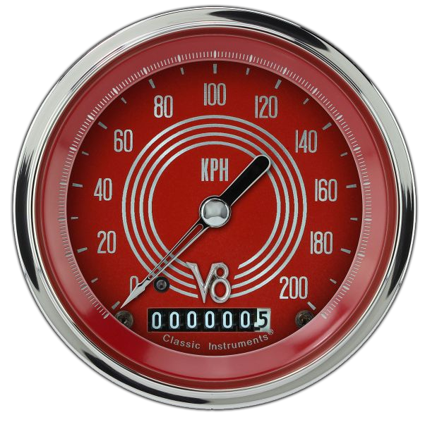 V8 RD STEELIE 3IN SPEEDO 200 KPH