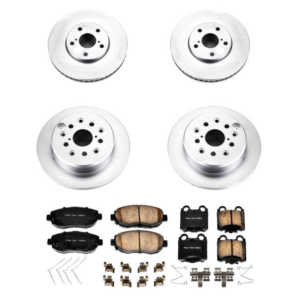 Power Stop 98-05 Lexus GS300 Front & Rear Z17 Evolution Geomet Coated Brake Kit