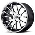 ABL3 22X9 4X4.5 SLVR MACH W/ SS LIP