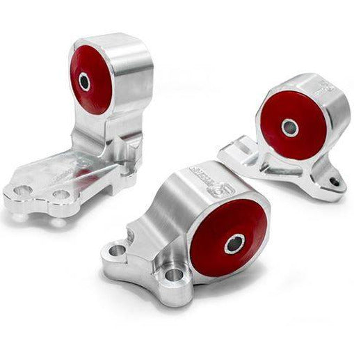 Innovative 88-91 Civic B-Series Silver Aluminum Mounts Solid Bushings (Cable to Hydro Conversion)