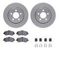 R1 Concepts Carbon Series Brake Rotors - Perf Off-Road/Tow Pads - Hdw Fits Dodge Nitro