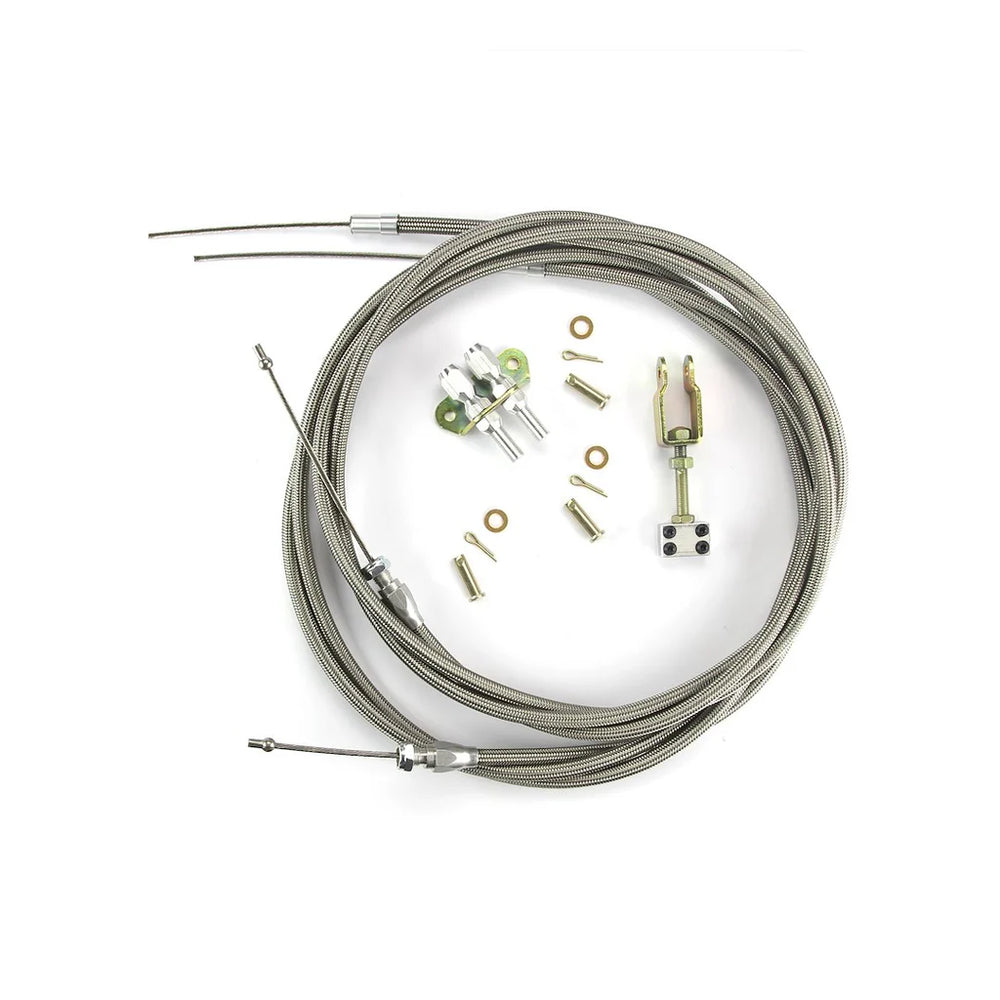 HITECH STAINLESS EMERGENCY BRAKE CABLE KIT FOR WILWOOD MC4 MECHANICAL CALIPER