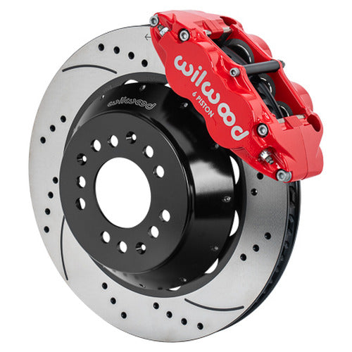 Wilwood Narrow Superlite 6R Front Kit 14.00in Slotted Rotors - Black