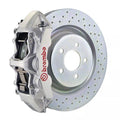 Brembo 99-07 Evo VI/VII/VIII/IXFront GT BBK 6 Piston Cast 350x34 2pc Rotor Slotted TY3L - Silver