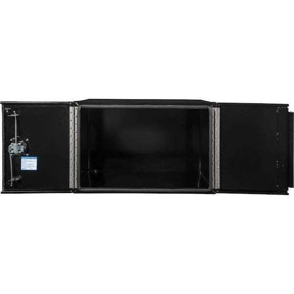 24X24X36 IN PRO SERIES BLACK SMOOTH ALUM UNDERBODY TOOLBOX W/DBL BAR DOOR 3 POINT COMPRESSION LATCH