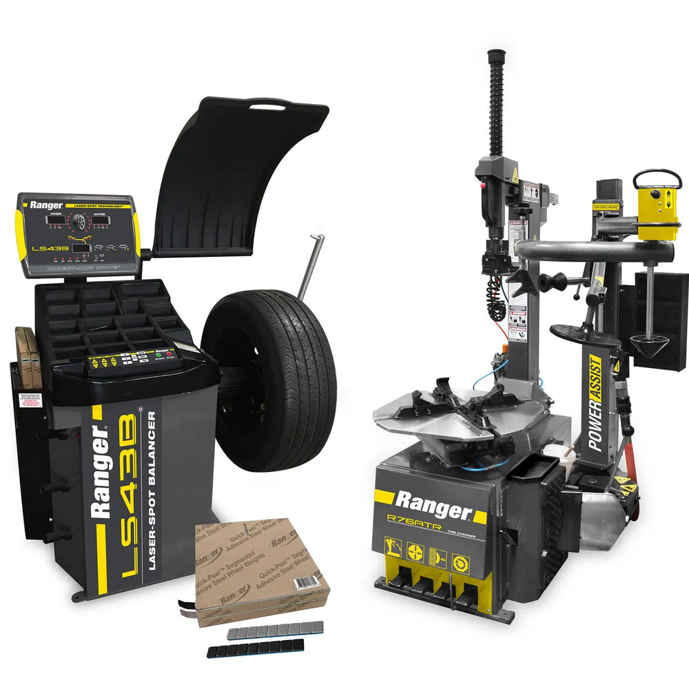 PKG DEAL:(1)R76ATR +(1)LS43B +(1)TAPE WGT ROLLS BLK & SLV 1400PC