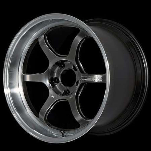 Advan R6 20x8.5 +38mm 5-114.3 Machining & Racing Hyper Black Wheel