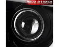 PROJECTOR HEADLIGHT - BLACK WITH CLEAR LENS