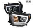 PROJECTOR HEADLIGHT - BLACK WITH CLEAR LENS