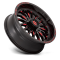 D822 18X7 4X137 G-BLK MILL-RED 13MM