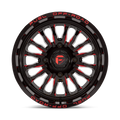 D822 18X7 4X137 G-BLK MILL-RED 13MM
