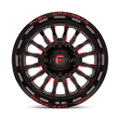 D822 18X7 4X137 G-BLK MILL-RED 13MM