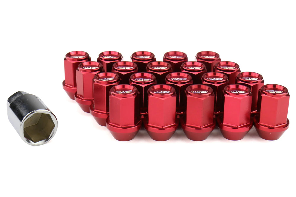 Project Kics 12X1.25 Red Leggdura Racing Lug Nuts (Laser Logo) - 20 PCS