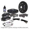 EBC Racing 98-06 Audi TT Quattro 8N 1.8T Black Apollo-4 Calipers 330mm Rotors Front Big Brake Kit