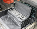 BLACK SQUAD BOX WITH MANUAL LATCH PORTABLE STORAGE/GUN CASE