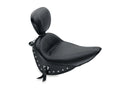 Mustang 00-15 Harley Softail Standard Rear Tire Standard Touring Solo Seat w/Driver Backrest - Black
